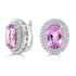 16.24tct Kunzite Earring with 1.39tct Diamonds set in 14K White Gold