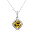 1.96ct Golden Tanzanite Pendant with 0.22tct Diamonds set in 14K White Gold
