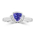 0.72ct Tanzanite Rings with 0.08tct Diamond set in 14K White Gold