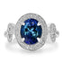3.18ct Tanzanite Ring with 0.37tct Diamonds set in 14K White Gold