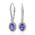 1.81tct Tanzanite earring with 0.32tct diamonds set in 14K white gold