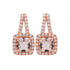 1.71tct Morganite earrings with 0.44tct diamonds set in 14K rose gold