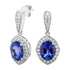 4.08ct Tanzanite Earrings With 0.56tct Diamonds Set In 14kt White Gold