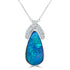 5.49Ct Opal Necklace With 0.58Tct Diamonds Set In 14K White Gold