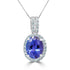 2.73Ct Tanzanite Pendant With 0.27Tct Diamonds Set In 14K White Gold