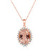 2.35Ct Morganite Pendant With 0.54Tct Diamonds Set In 14K Rose Gold