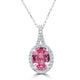 2.01Ct Pink Spinel Pendant With 0.20Tct Diamonds Set In 14K White Gold