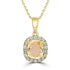 1.30ct Sapphire Pendant with 0.15ct Diamonds set in 14K Yellow Gold