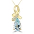 2.98ct Aquamarine Pendant with 0.08ct Diamonds set in 14K Yellow Gold