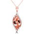 6.03Ct Morganite Pendant With 0.43Tct Diamonds Set In 14K Two Tone Gold