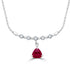 1.19ct Ruby Pendant with 0.34ct Diamonds set in Platinum 900