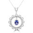 1.35Ct Tanzanite Pendant With 0.50Tct Diamonds Set In 14K White Gold