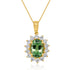 2.56ct Paraiba Necklaces with 0.78tct diamonds set in 18KT yellow gold