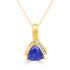 2.58Ct Tanzanite Pendant With 0.11Tct Diamonds Set In 14K Yellow Gold