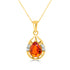 2.16Ct Spessarite Garnet Pendant With 0.08Tct Diamonds Set In 14K Yellow Gold