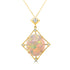 18.50Ct Opal Pendant With 0.18Tct Diamonds Set In 14K Yellow Gold