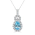 1.59ct Diamond Pendant with 0.55ct Diamonds set in 14K White Gold