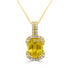 2.74Ct Sphene Pendant With 0.22Tct Diamonds Set In 14K Yellow Gold