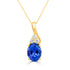 2.37Ct Tanzanite Pendant With 0.18Tct Diamonds Set In 14K Yellow Gold
