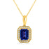 2.14Ct Tanzanite Pendant With 0.17Tct Diamonds Set In 14K Yellow Gold