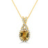 1.44ct Sapphire Necklaces with 0.26tct diamonds set in 14KT yellow gold