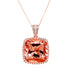 18.55ct Morganite pendant with 0.53tct diamonds set in 14K two tone gold