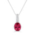 3.17Ct Tourmaline Pendant With 0.11Tct Diamonds Set In 14K White Gold