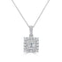 0.38ct Diamond Pendant with 0.6ct Diamonds set in 14K White Gold