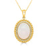 5.03ct Opal Pendant with 0.17ct Diamonds set in 14K Yellow Gold