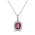1.20ct Sapphire Necklaces with 0.20tct diamonds set in 14KT white gold