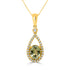 1.51Ct Tourmaline Pendant With 0.23Tct Diamonds Set In 14K Yellow Gold