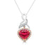 2.45ct Rubellite Pendant with 0.24ct Diamonds set in 14K Two Tone