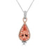 12.13ct Morganite Pendant with 0.75ct Diamonds set in 14K Two Tone