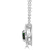 1.60Ct Opal Pendant With 0.10Tct Diamonds Set In 14K White Gold
