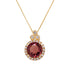 1.76ct Tourmaline pendant with 0.19tct diamonds set in 14K yellow gold