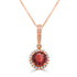 1.95Ct Tourmaline Pendant With 0.22Tct Diamonds Set In 14K Rose Gold