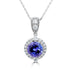 1.33ct Tanzanite Pendant with 0.22ct Diamonds set in 14K White Gold