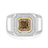 3.01ct Yellow Diamond Ring with 0.69ct Diamonds set in 14K Two Tone