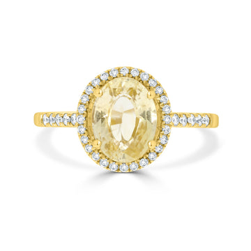 2.75ct Sapphire Rings with 0.21tct diamonds set in 14KT yellow gold