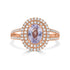 1.53ct Sapphire Rings with 0.44tct diamonds set in 18KT rose gold