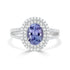 1.57 Tanzanite Rings with 0.35tct Diamond set in 14K White Gold