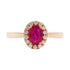 0.76ct Ruby Ring With 0.20tct Diamonds Set In 14k Yellow Gold