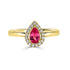 0.50ct Spinel ring with 0.14tct diamonds set in 14K yellow gold