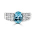 1.75ct Aquamarine ring with 0.35tct diamonds set in 14K white gold
