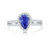 1.46ct Tanzanite Ring With 0.37Tct Diamonds Set In 14K White Gold