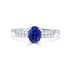 1.14ct Sapphire Ring with 0.2tct Diamonds set in 14K White Gold