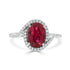 2.14ct Tourmaline ring with 0.21tct diamonds set in 14kt white gold