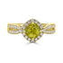 1.40ct Sphene ring with 0.42tct diamonds set in 14K yellow gold