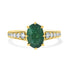1.71ct Emerald ring with diamonds set in 14kt yelllow gold