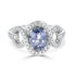 1.56ct Sapphire Rings with 0.36tct diamonds set in 18KT white gold
